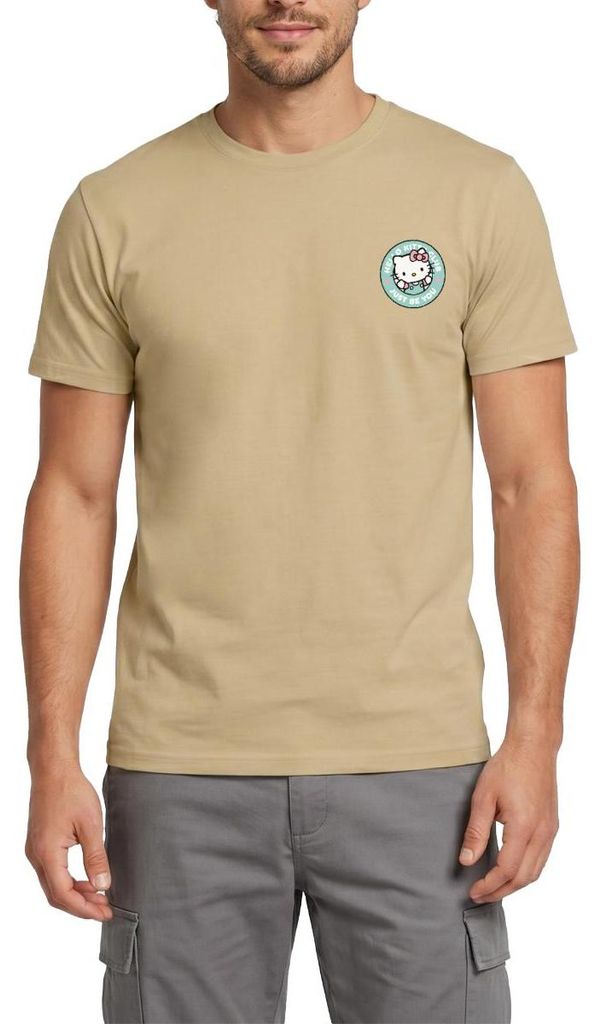 Spreadshirt Hello Kitty Club Just Be You Männer T-Shirt, S, Sandbeige