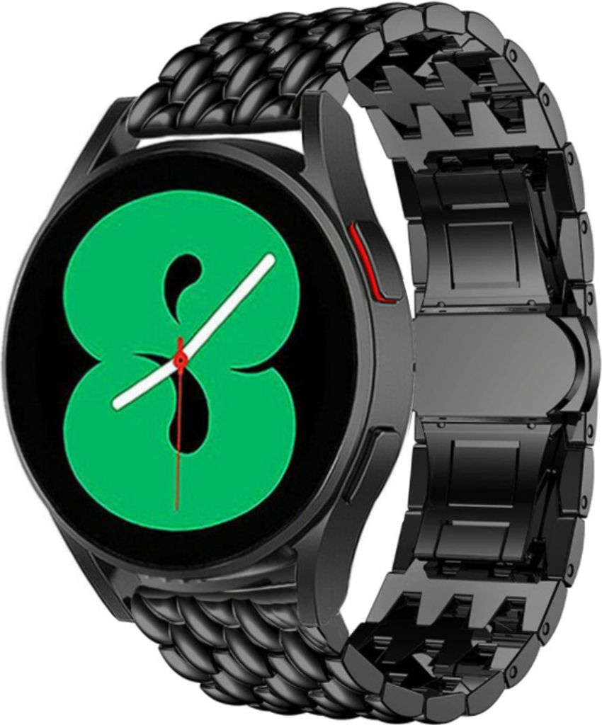 Strap-it Samsung Galaxy Watch 4 - 40mm Stahl-Drachenarmband (Schwarz)