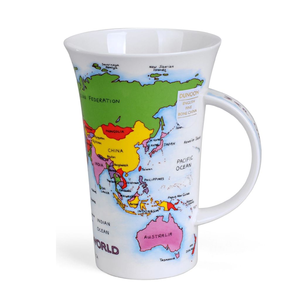 Dunoon Jumbobecher Glencoe Map of World Weltkarte für 500ml Formano WA