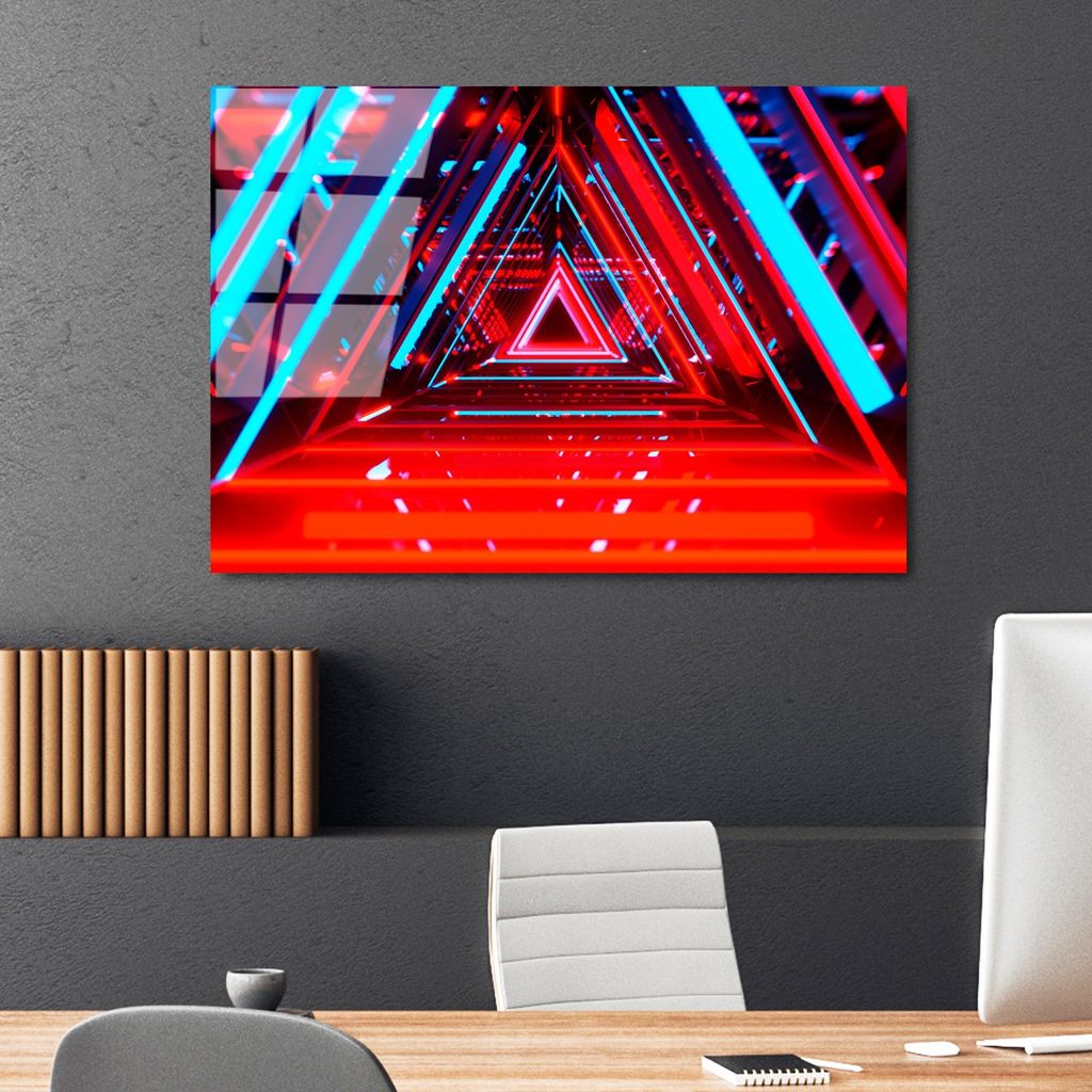 Wallity, UV-755 70 x 100, Dekorative Malerei aus gehärtetem Glas, Mehrfarbig, 100 % gehärtetes Glas, 70 x 100 cm