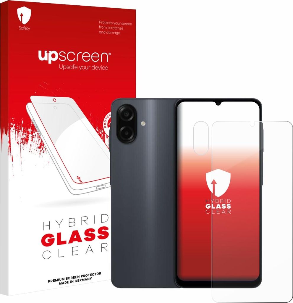 upscreen Schutzglas für Samsung Galaxy A07 (Display+Kamera) Schutzfolie Panzer Folie Glas Display Schutz klar