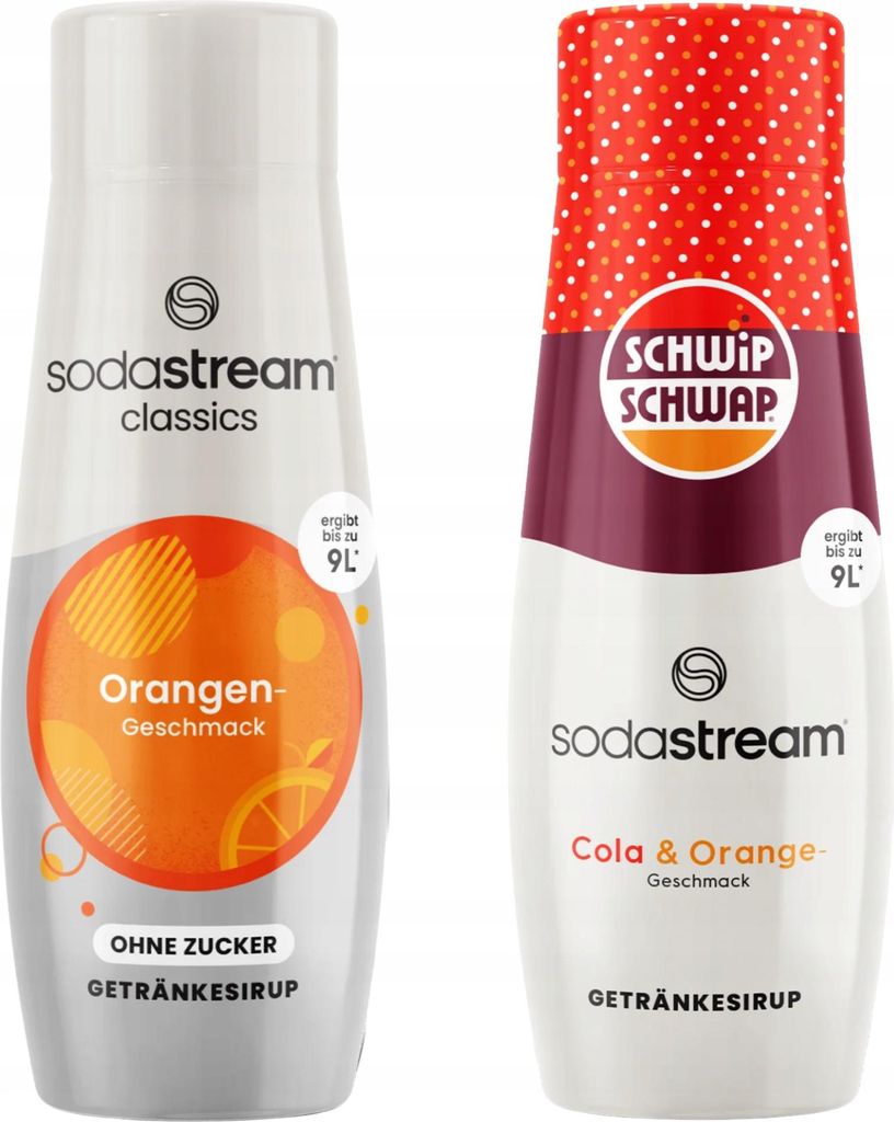 Sirupe SodaStream Orange Zero Orange Zuckerfrei + Shwip Shwap Cola Orange