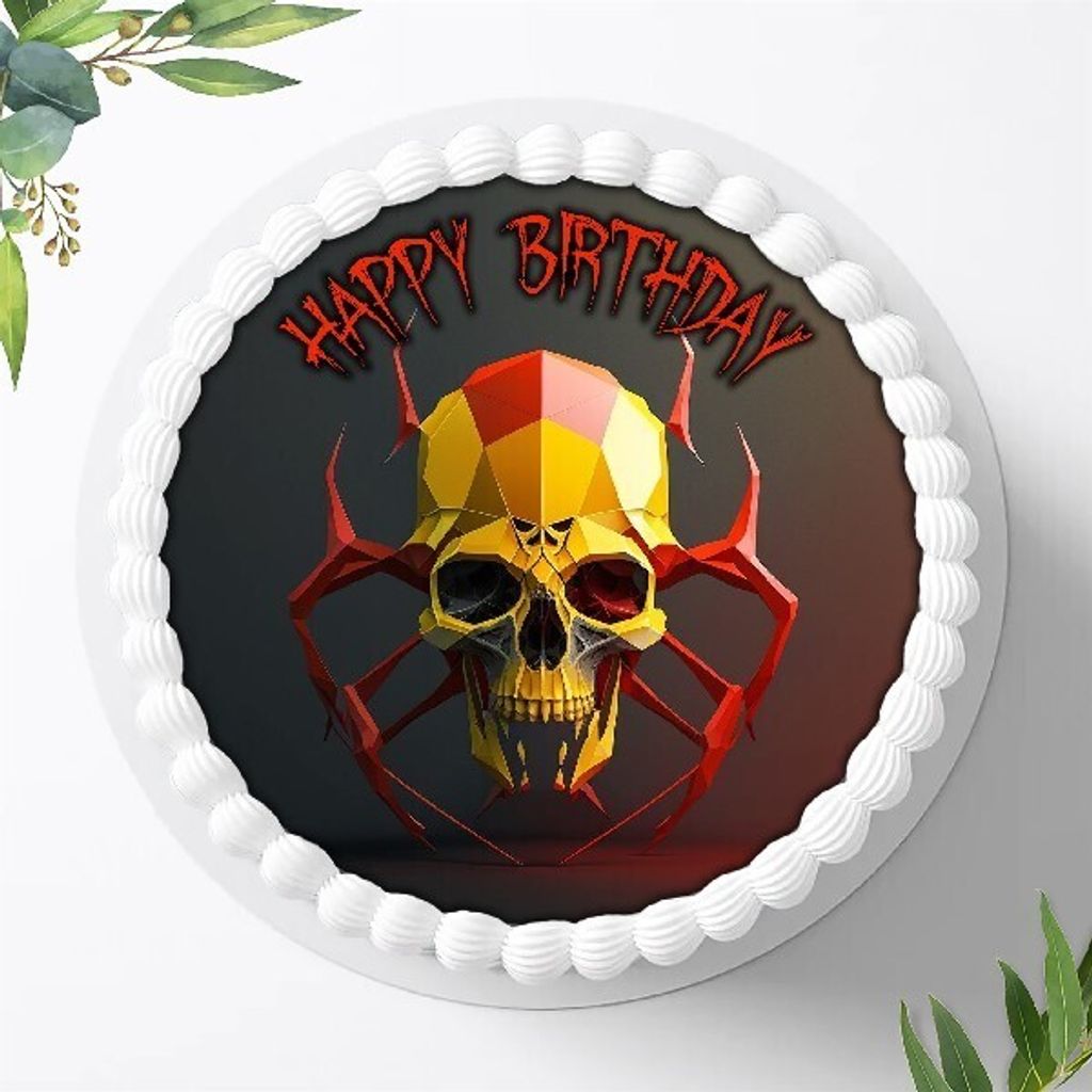 Für die Geburtstags Torte ein Tortenaufleger, Zuckerbild mit dem Motiv: Pentagramm, Essbares Foto für Torten, Fondant, Ø 20cm, 1376z