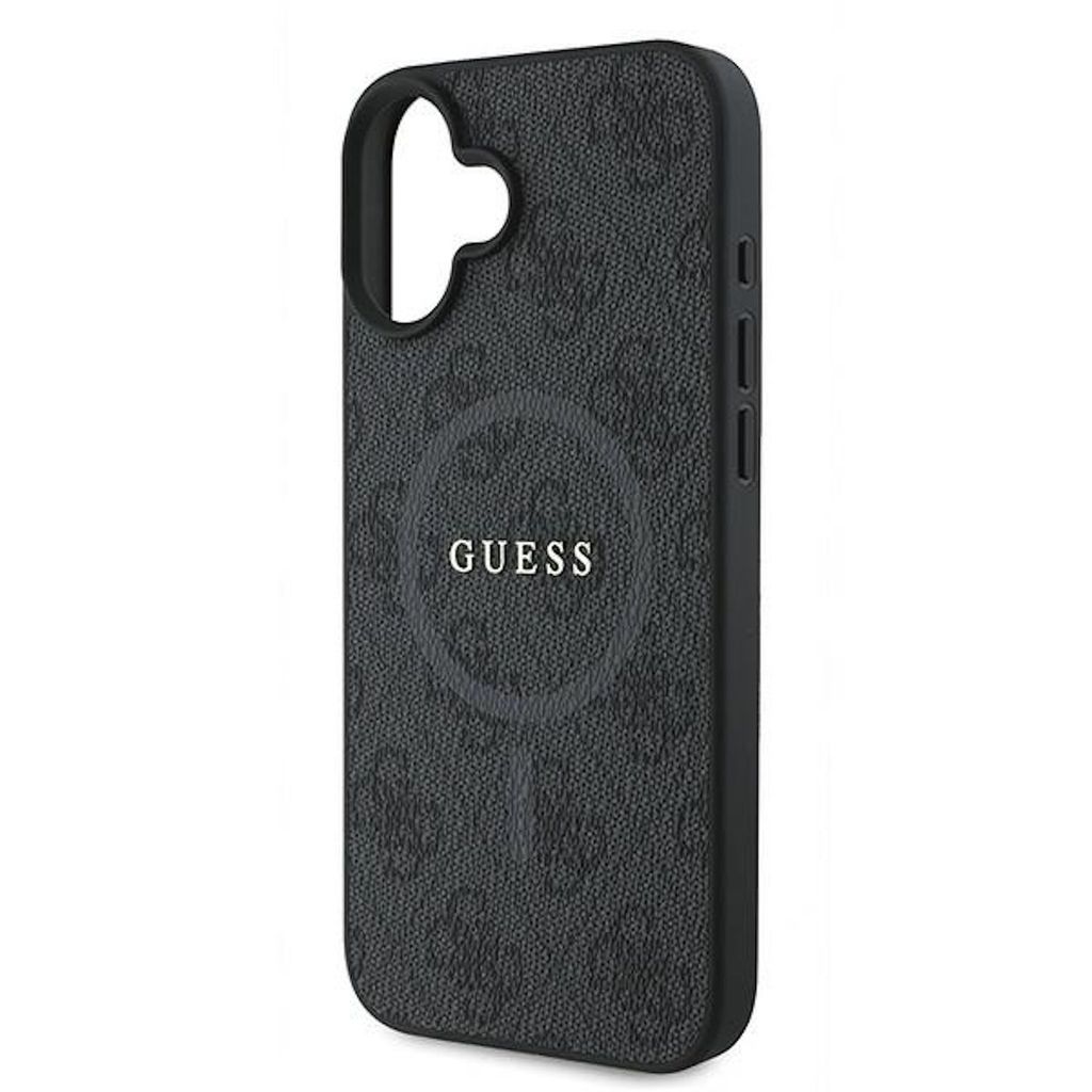 Guess IPhone 16 Hülle – 4G Ring Classic Logo, Rosa, Hardcase Mit Magnetring