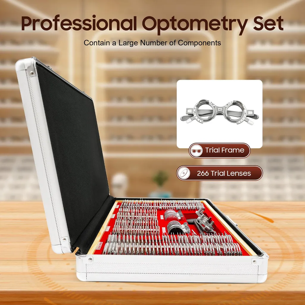 Kit de lentilles de test optométrique 266 pièces avec coffret rouge - 2
