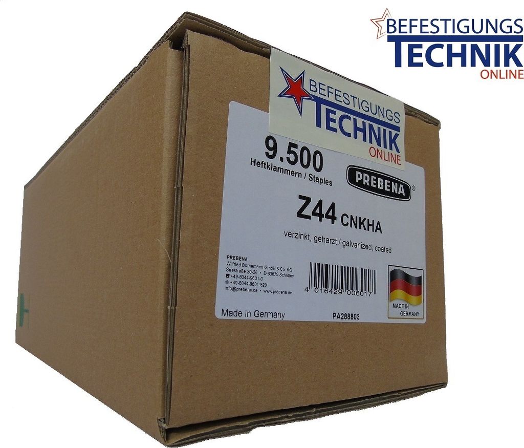 PREBENA Klammern für 4C-Z50 | PK( 9500)KLAMMERN Z 44MM VZ Produktbild 