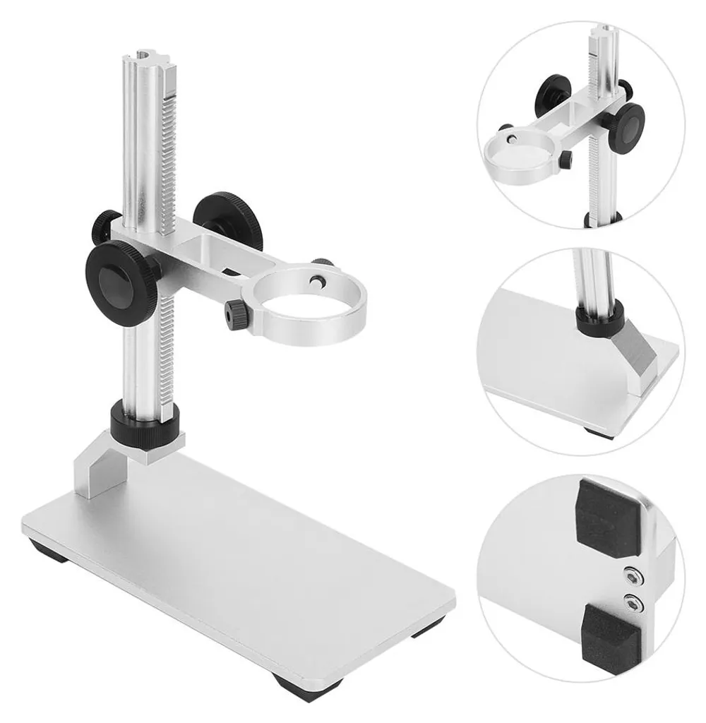 Support de microscope stable antichoc - Statif élévateur noir 35mm