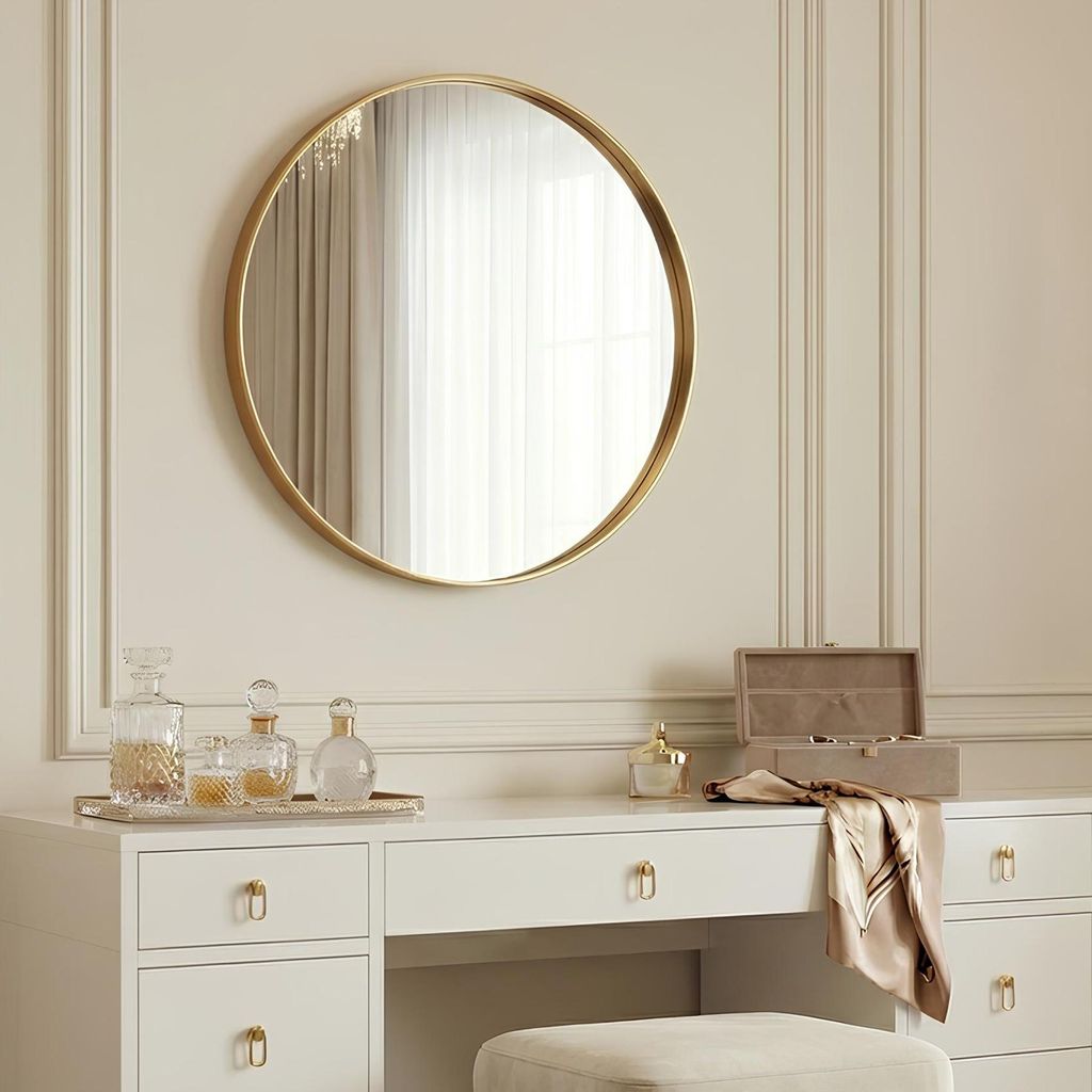 riess-ambiente Wandspiegel PORTRAIT 40cm gold Aluminium Produktbild 