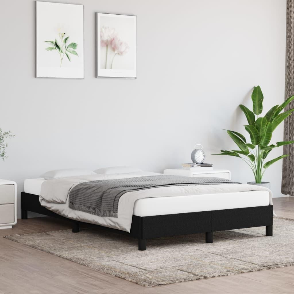 Rám postele bez matrace černý 120x190 cm látka Obrázek produktu 