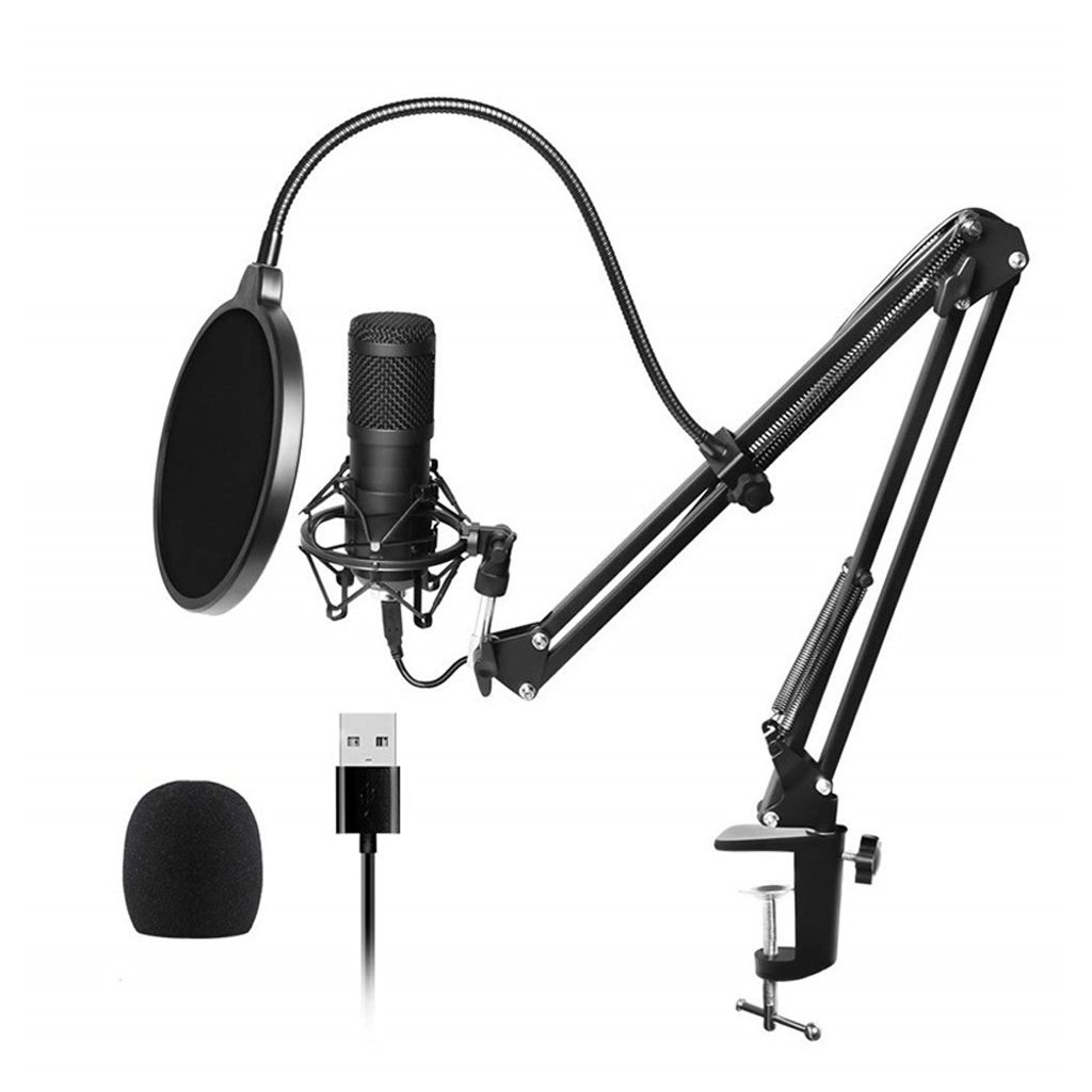Kondensator Microphone PC Mikrofon Kit Komplett Set für Studio Podcast Ständer 
