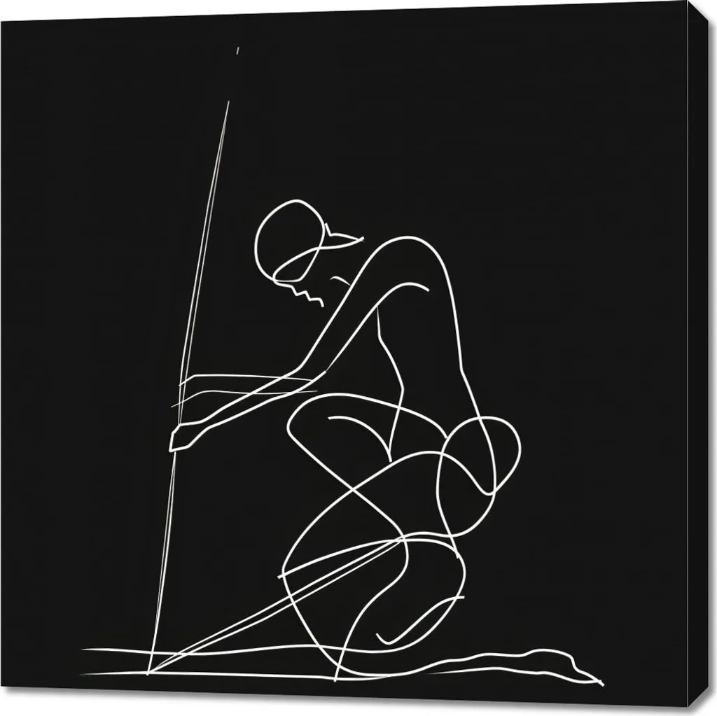 Image 90 x 90 cm Ligne Grand Format en Toile de Haute Qualité Mate