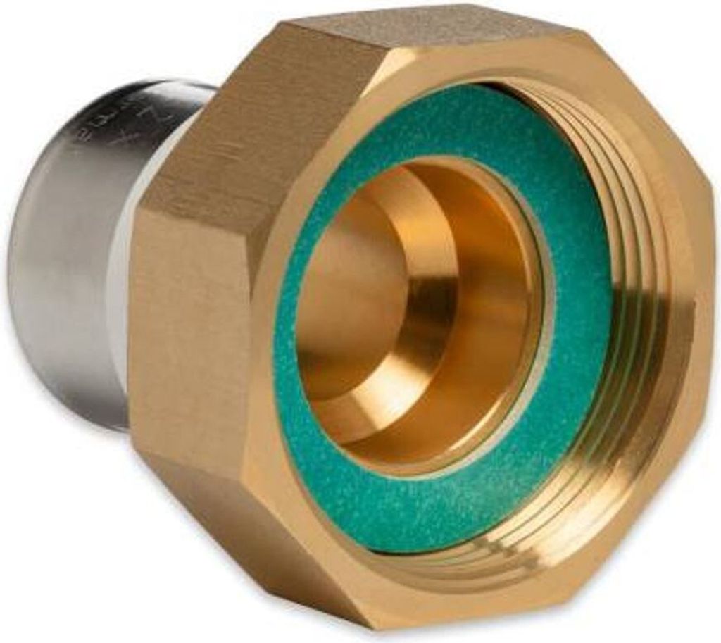 Selfio-Press Aluverbund Pressfitting Übergangsverschraubung Innengewinde 32 x 3 - 1 1/2' TH + U Kontur DVGW