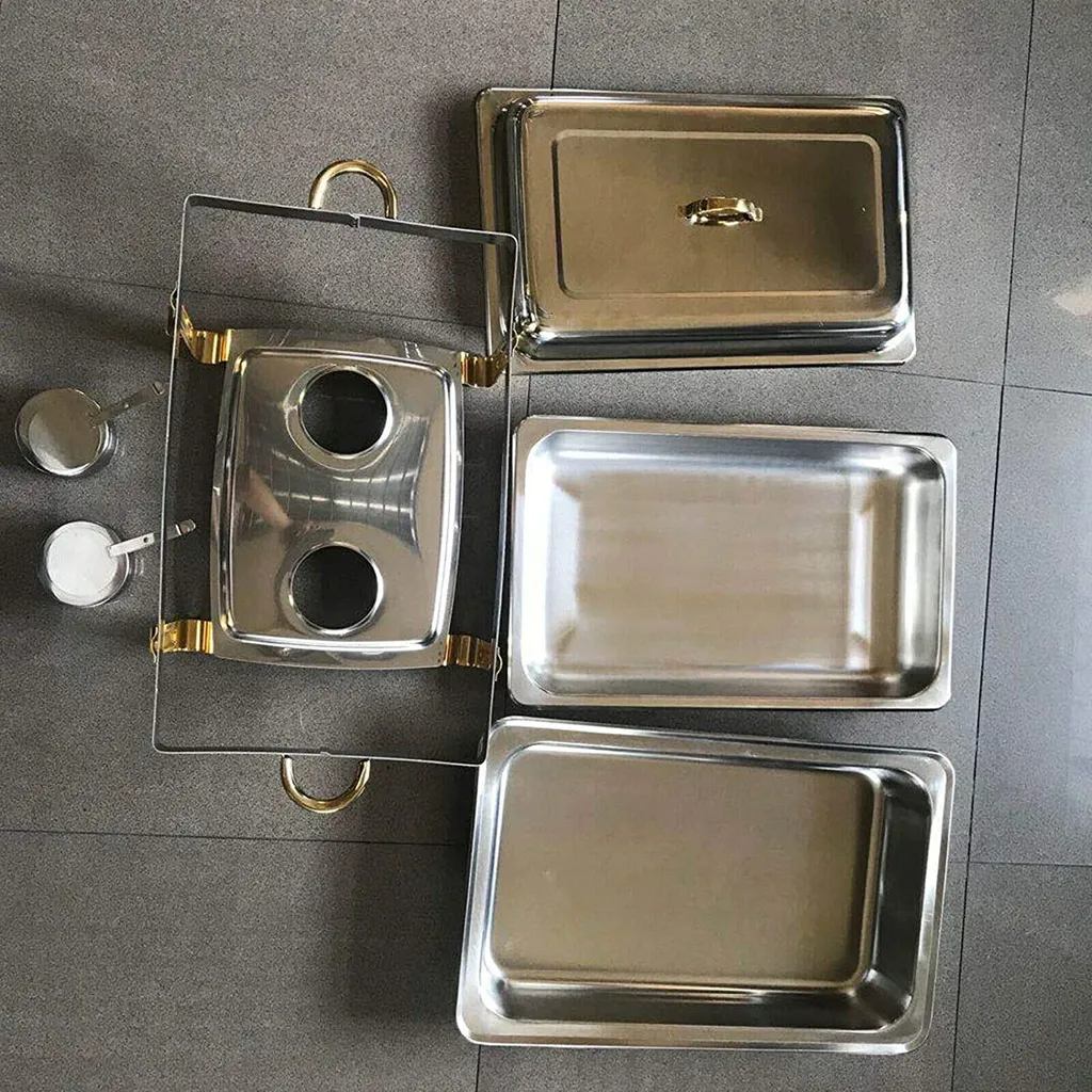 Chafing Dish 9L GN 1/1 en Acier Inox - Réchauffeur Professionnel 63x35cm