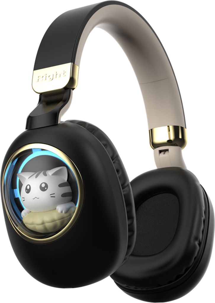 Kabellose Kopfhörer, Bluetooth 5.3, Gaming-Headset-Unterstützung, AUX IN, coole bunte Atmosphäre, Licht, einziehbarer Kopfbalken, faltbare Aufbe...