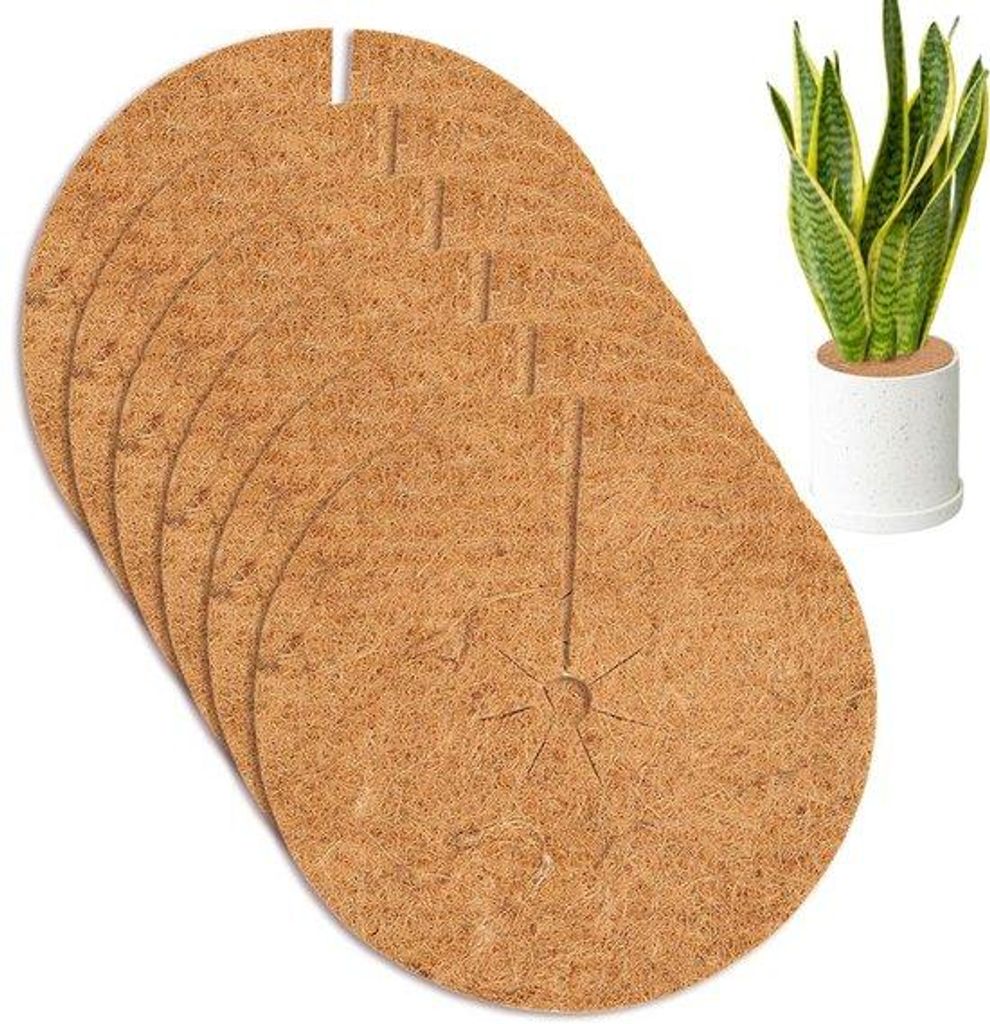 Packung mit 6 Kokosmatten, Kokosnussschalen, 20 cm Kokosnussschalen, Gartenarbeit, Pflanzenschutz, Frostschutz, Topfpflanzen, Pflanzen vor Kälte, ...