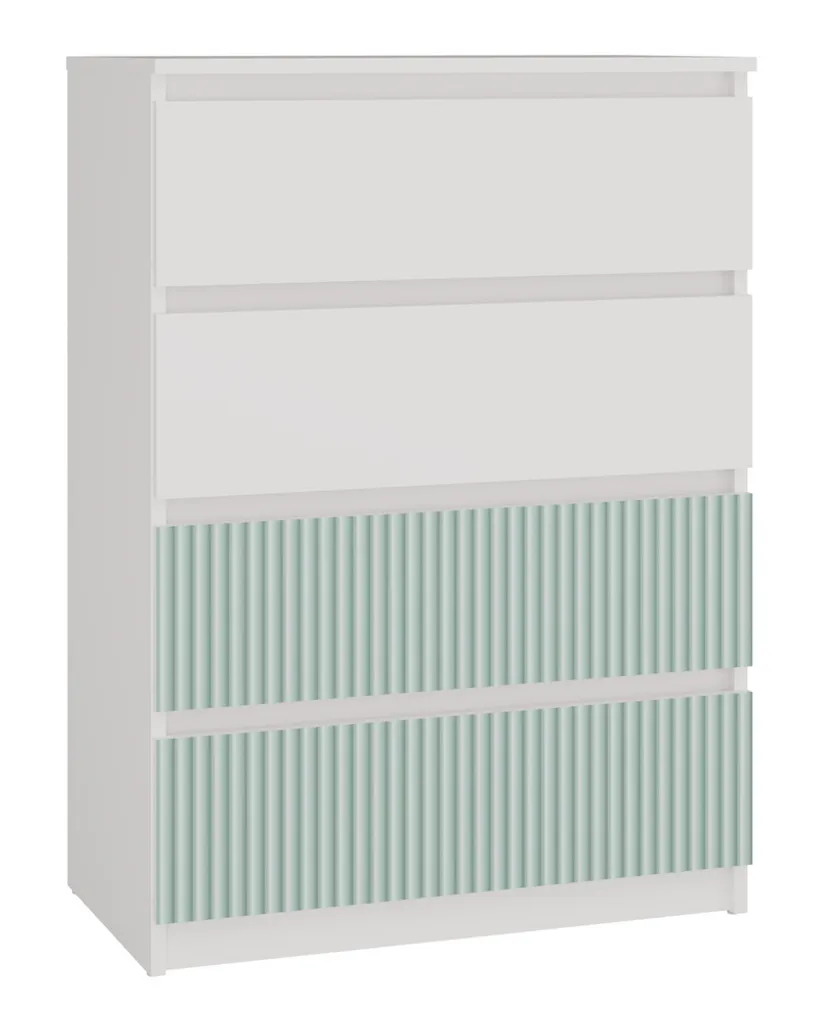 Meuble de rangement étroit blanc menthe 70 cm - Finissez-en avec le bazar
