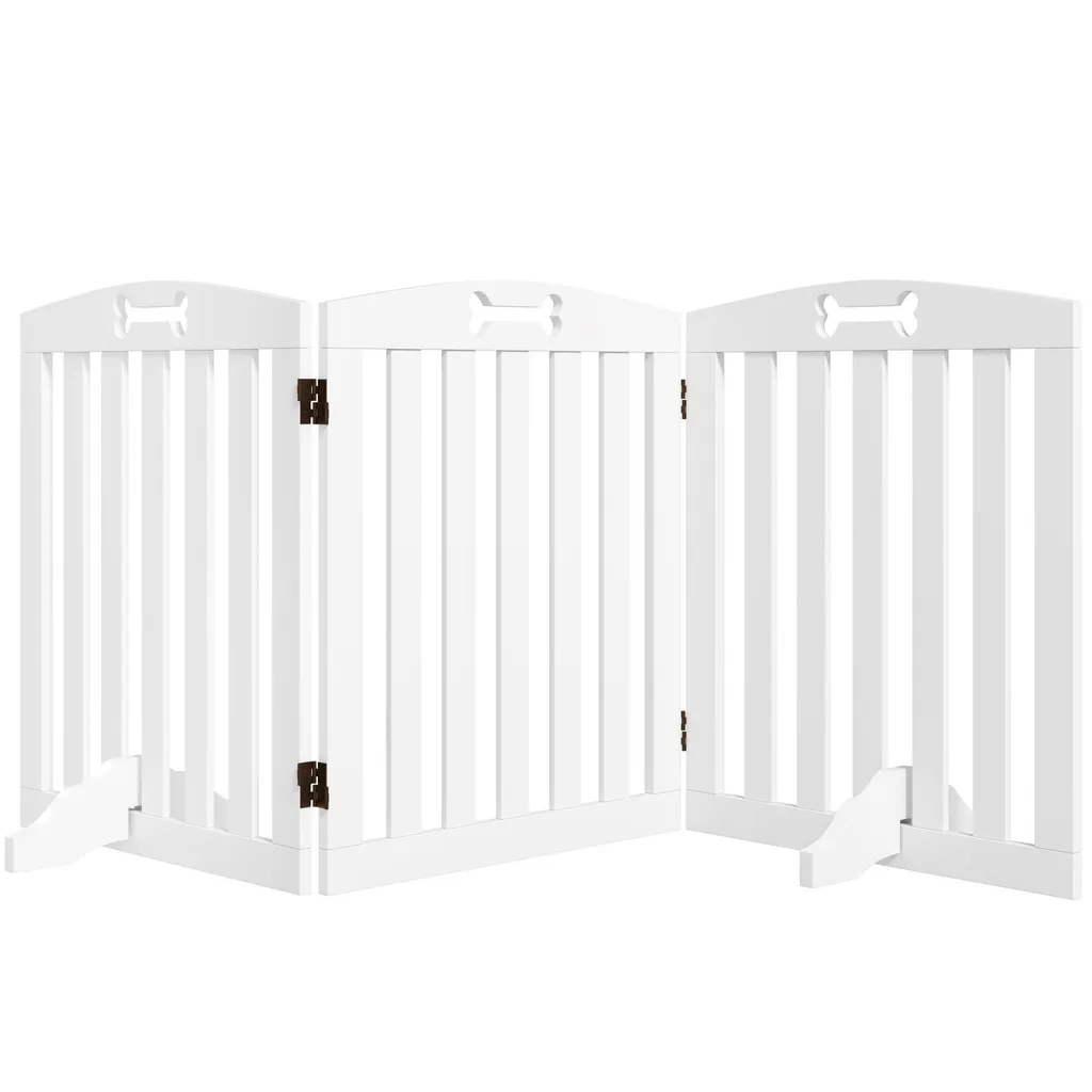 Fortuna Lai Barrière de Sécurité Chien 3 Volets 155x61cm avec Pieds