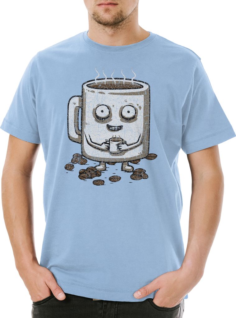 Urban Backwoods Coffee Mug, Herren T-Shirt, Farbe: Hellblau, Größe: XS