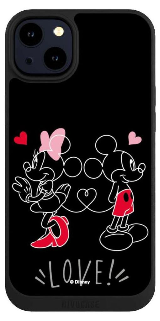 NIVOCASE Handyhülle für Apple iPhone 14 Plus Hülle NIVOpure Case Schwarz Disney Liebe