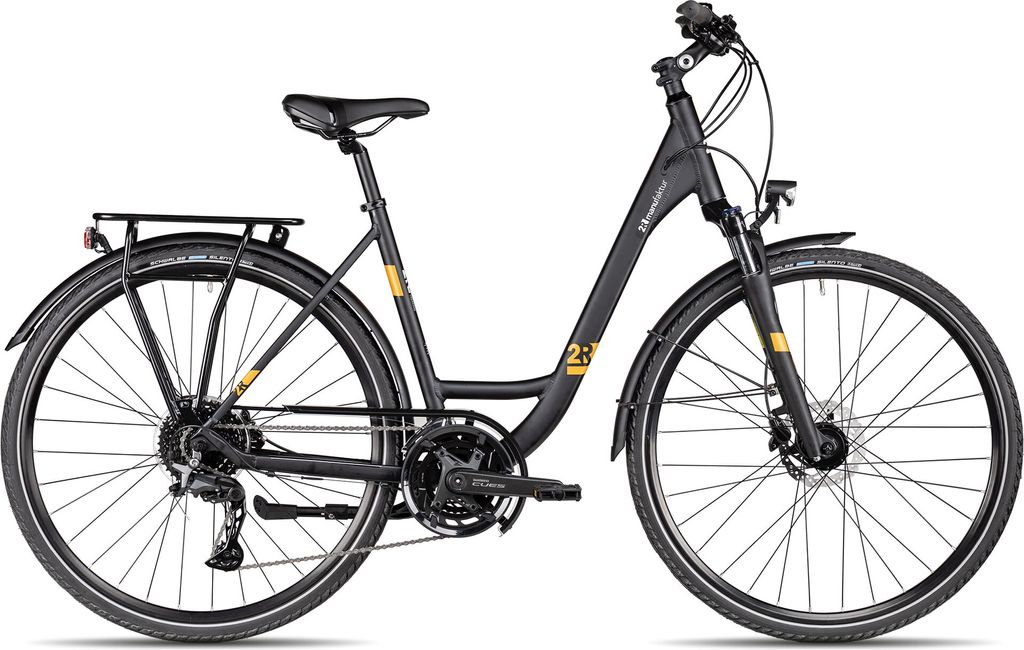 2R Manufaktur TRS FOUR Wave Trekkingbike mit Tiefeinstieg 28 Zoll Dunkelgrau 51 cm