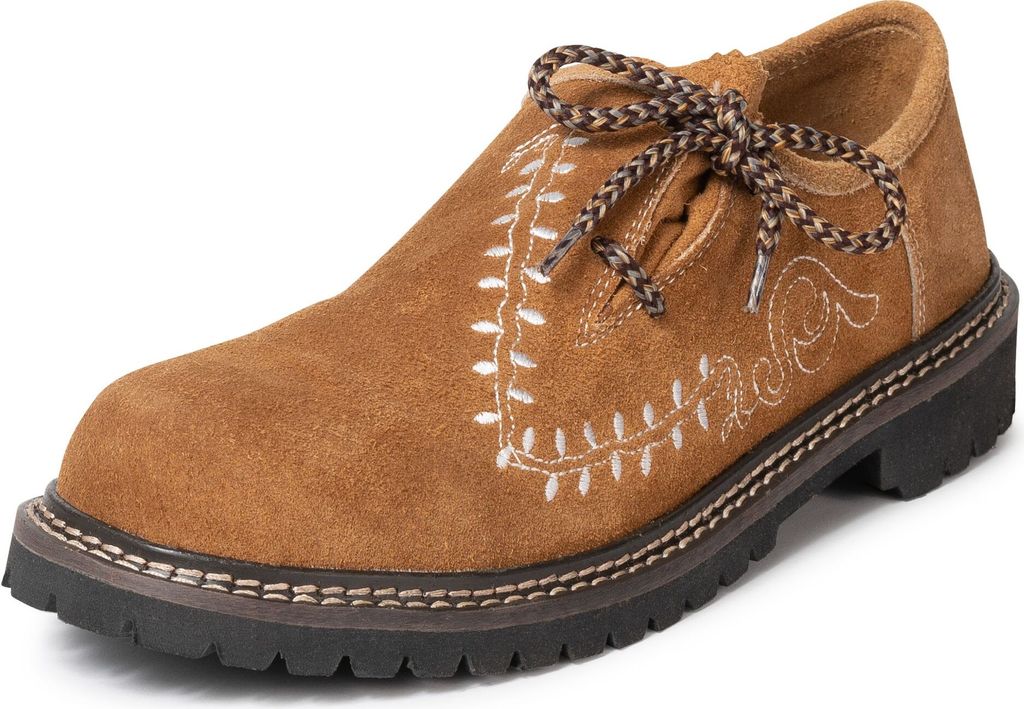 PAULGOS Trachtenschuhe Echt Leder Haferlschuhe Haferl Stickerei in 4 Farben Gr. 39-47