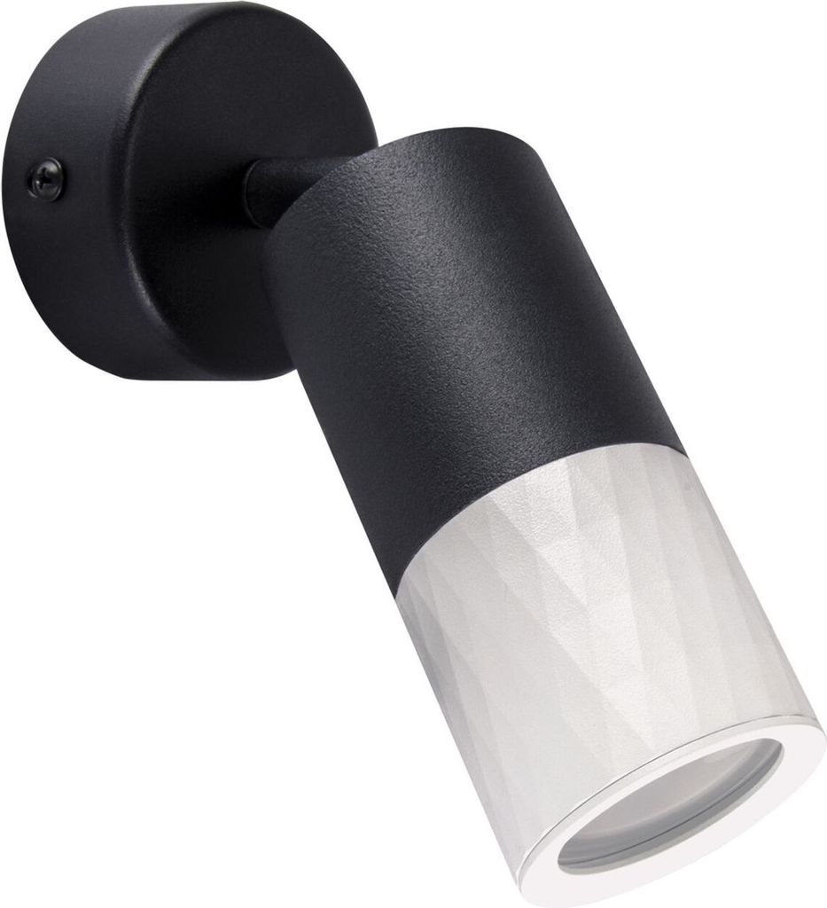 Spot Lampe Wand Metall GU10 verstellbar Schwarz Weiß Produktbild 