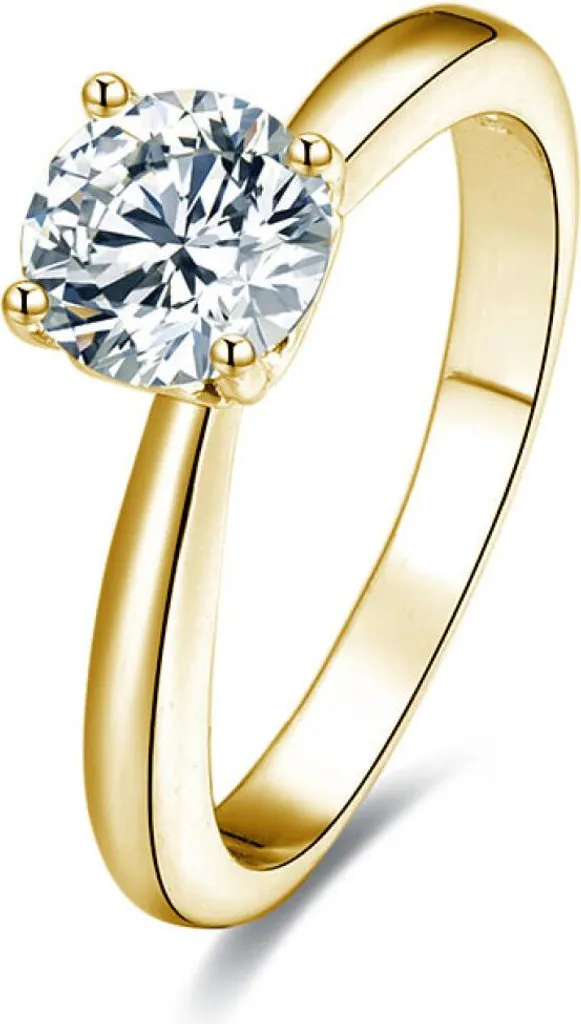 Anello AGG202 Regalo Ideale: Argento Oro e Cristalli 56 mm