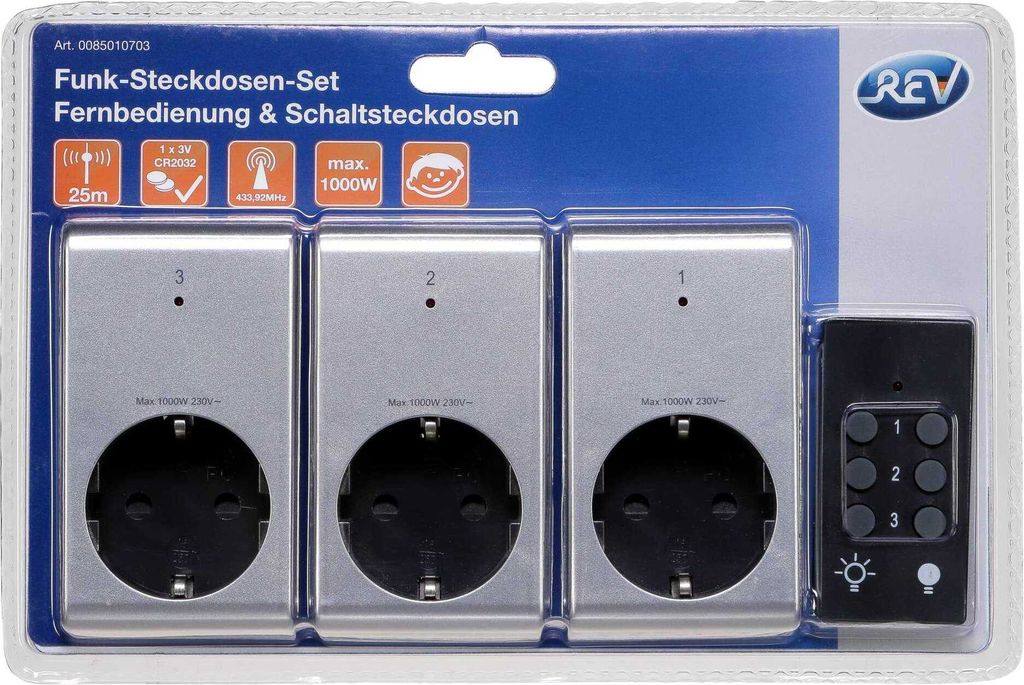 DiO - Kit 3 prises Micro 2300W + télécommande - SMARTHOME EUROPE