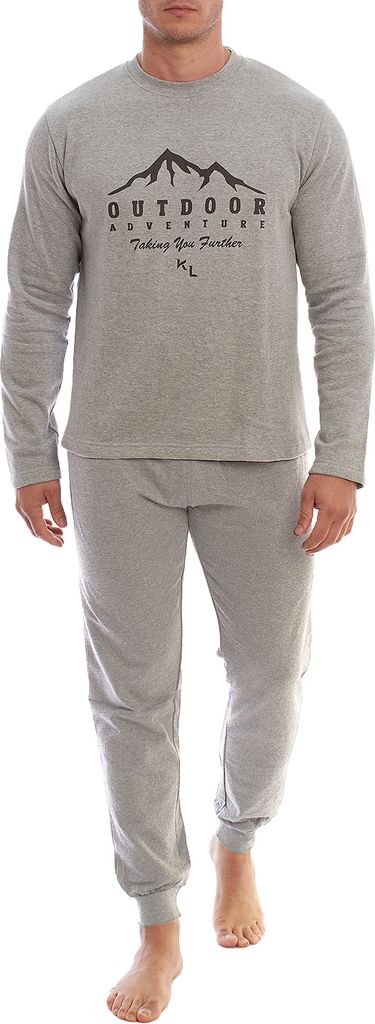 Kisses&Love Herren-Schlafanzug mit langen Ärmeln aus Baumwolle KLP4