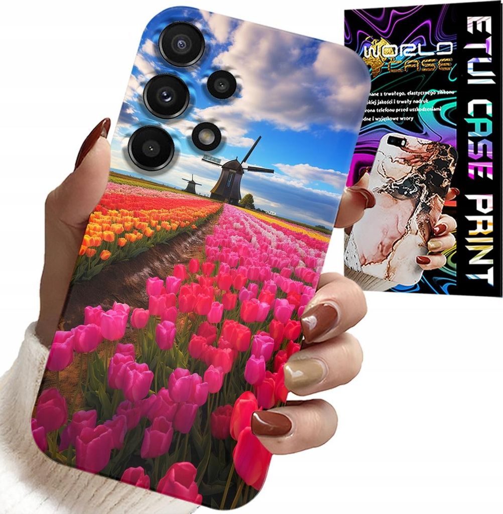 Etui Für Samsung Galaxy A32 5G - Feld Der Bunten Tulpen, Tulpe, Etui