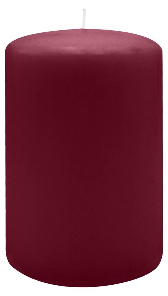 Flachkopf-Stumpenkerzen Bordeaux 150 x Ø 100 mm, 4 Stück