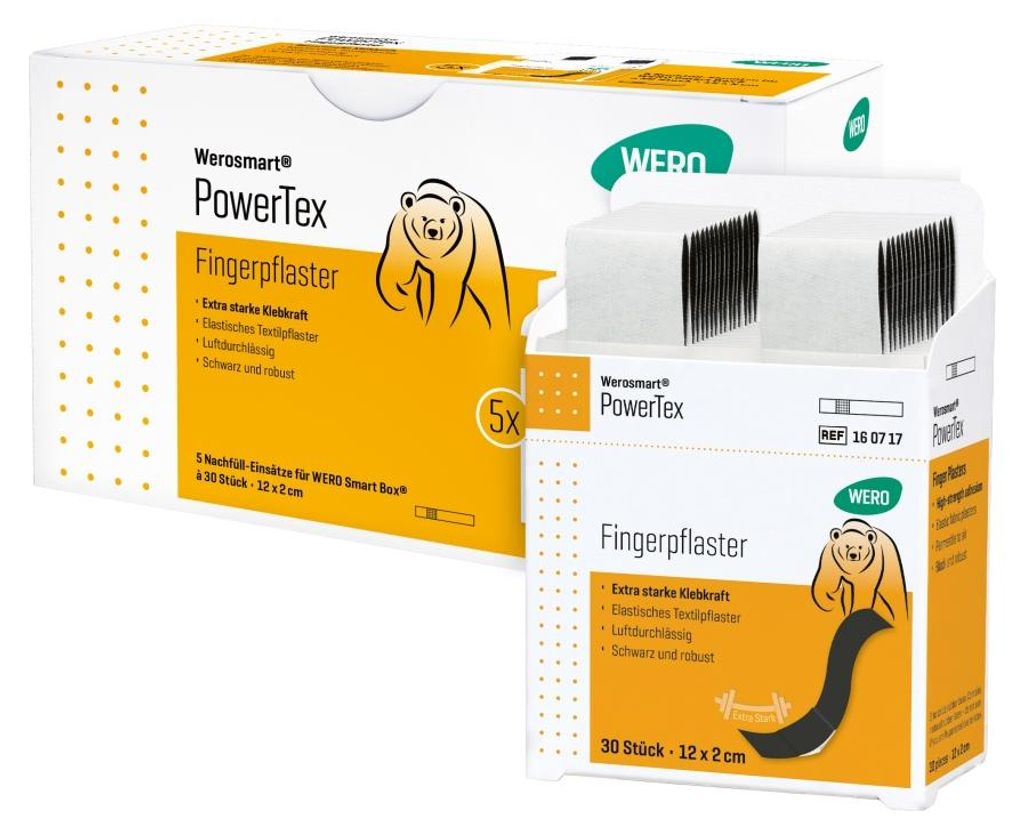 PowerTex Fingerpflaster, 12 x 2 cm, 5 x 30 Stk Produktbild 
