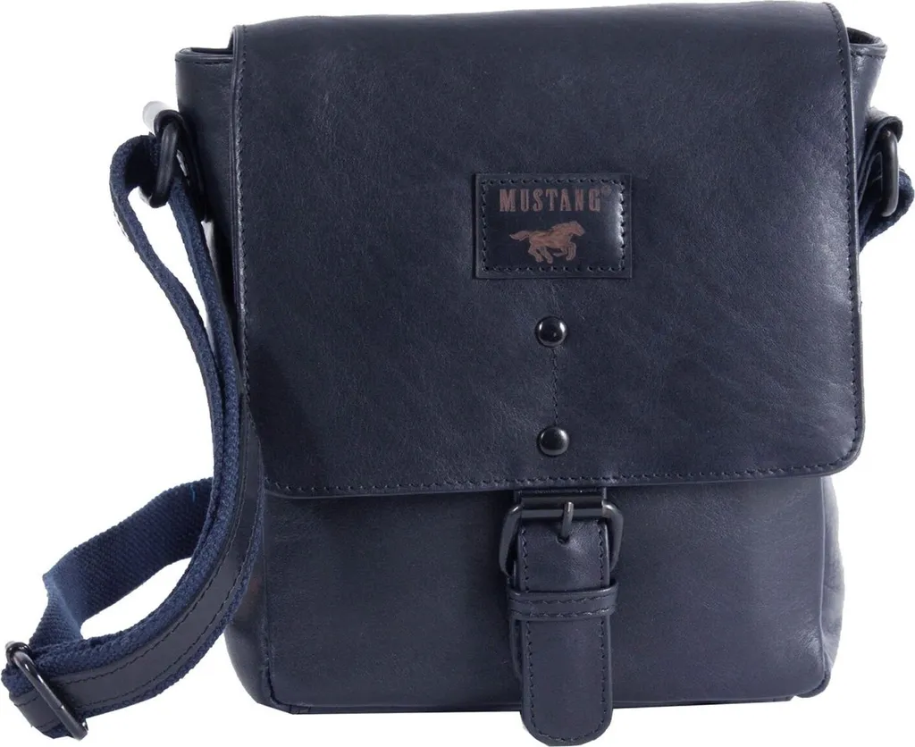 Mustang Sac à épaule bandoulière Natal Malta bleu marine en cuir chic