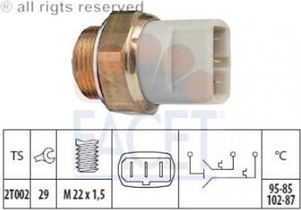 FACET Temperaturschalter, Kühlerlüfter 7.5605