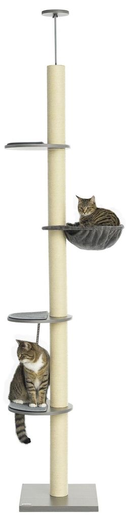 PawHut, tiragraffi per gatti, albero per gatti ad altezza Immagine del prodotto 