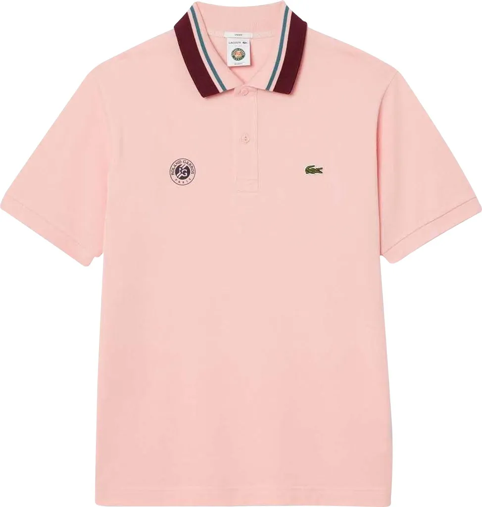 Tenue de Tennis Lacoste Polo Rose Mixte GT1587 pour Roland-Garros Taille XXS