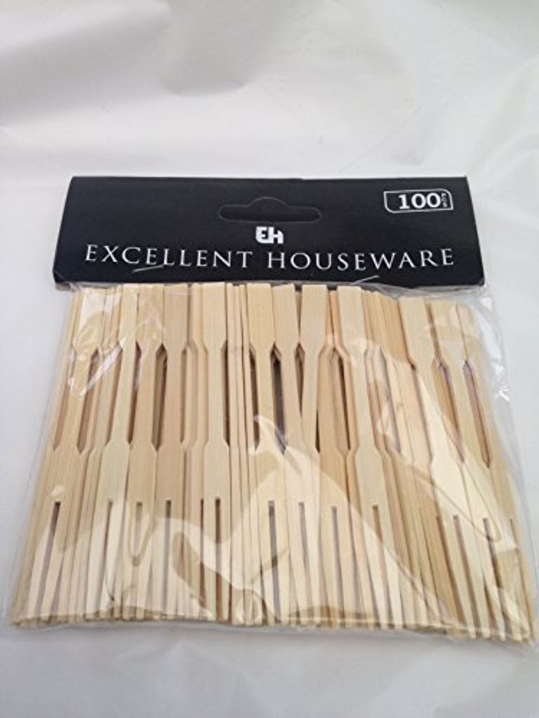 Cocktailgabel Bambus + RFC Zertifikat - 9 cm - 100 Stück - Doppelspießer