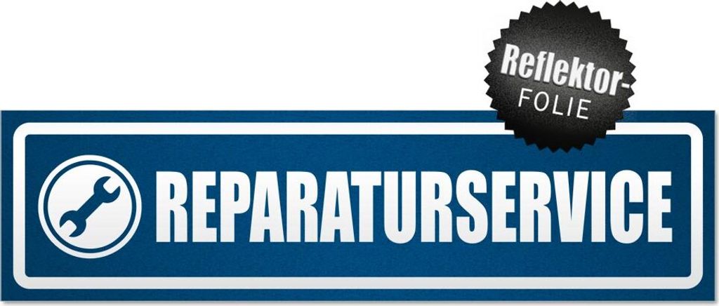 Reparaturservice invertiert Magnetschild Schild magnetisch