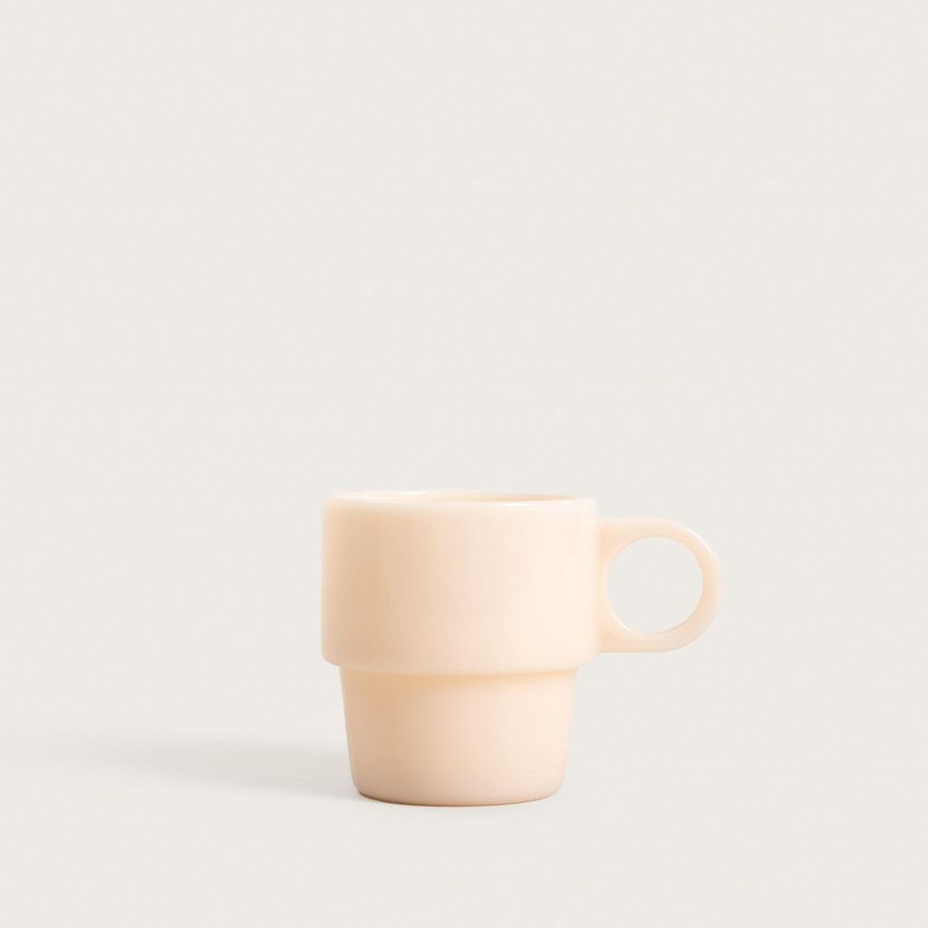 HOMLA PALLORA Glas mit Milchglasgriff beige 0,25 l
