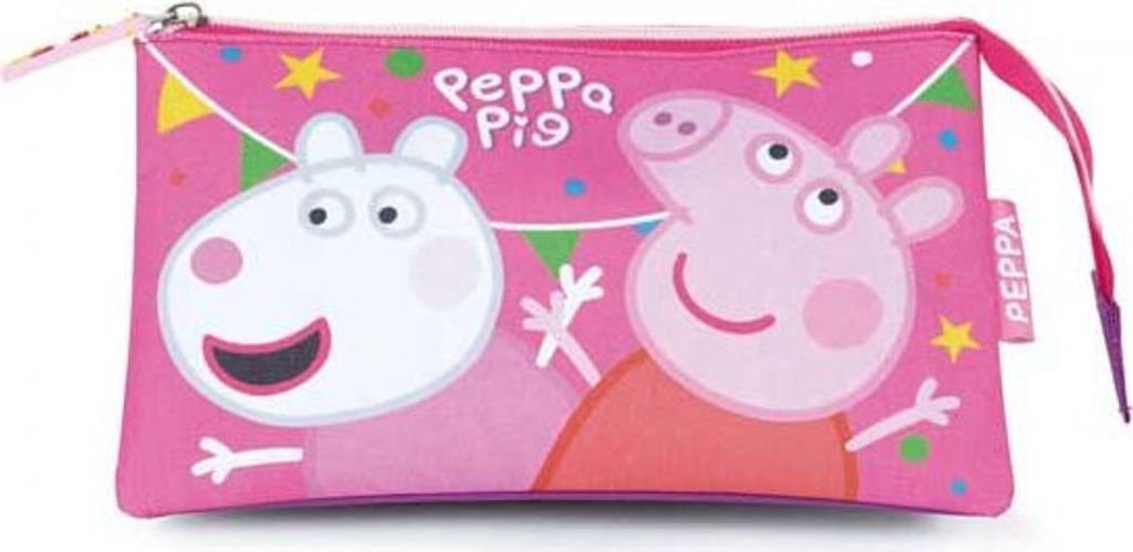 Peppa Pig Triple 21x11x3.5 Cm Federmäppchen Rosa Mann Rosa One Size