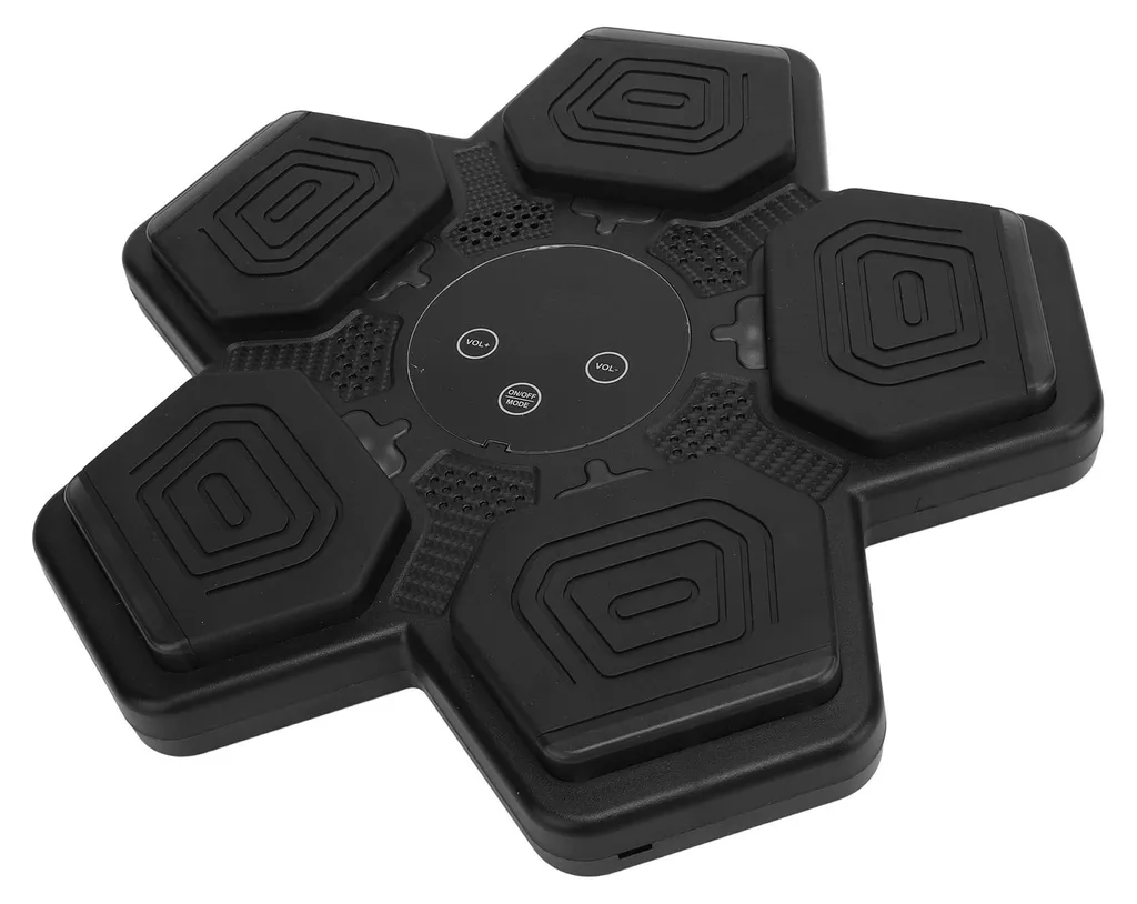 Cible de Boxe Musicale Électronique Noire Rechargeable avec Bluetooth - 5