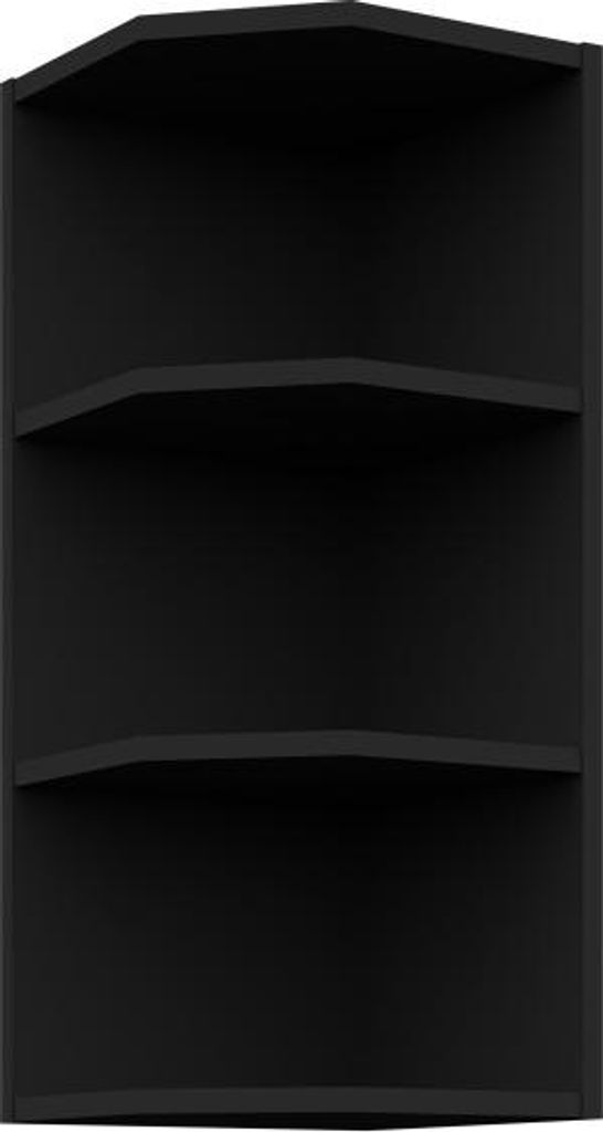 Oberer Eckschrank LUNARA – Breite 30 cm, schwarz
