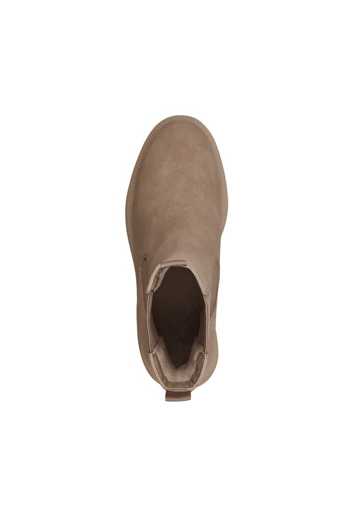 Tamaris Damen vegane Stiefelette mit elastischem Gummizug 1-25437-41, Größe:38 EU, Farbe:Beige