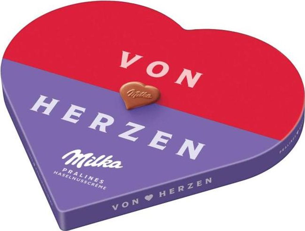 Milka 'Von Herzen' Pralinés Haselnusscrème 44g Produktbild 