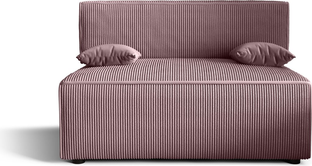 Sofa Alvito, Farbe: Erikafarben. Material: Kord. A: H: 85 cm, L: 94 cm, B: 136 cm,Sofa mit Bettkasten, Sofa klein.