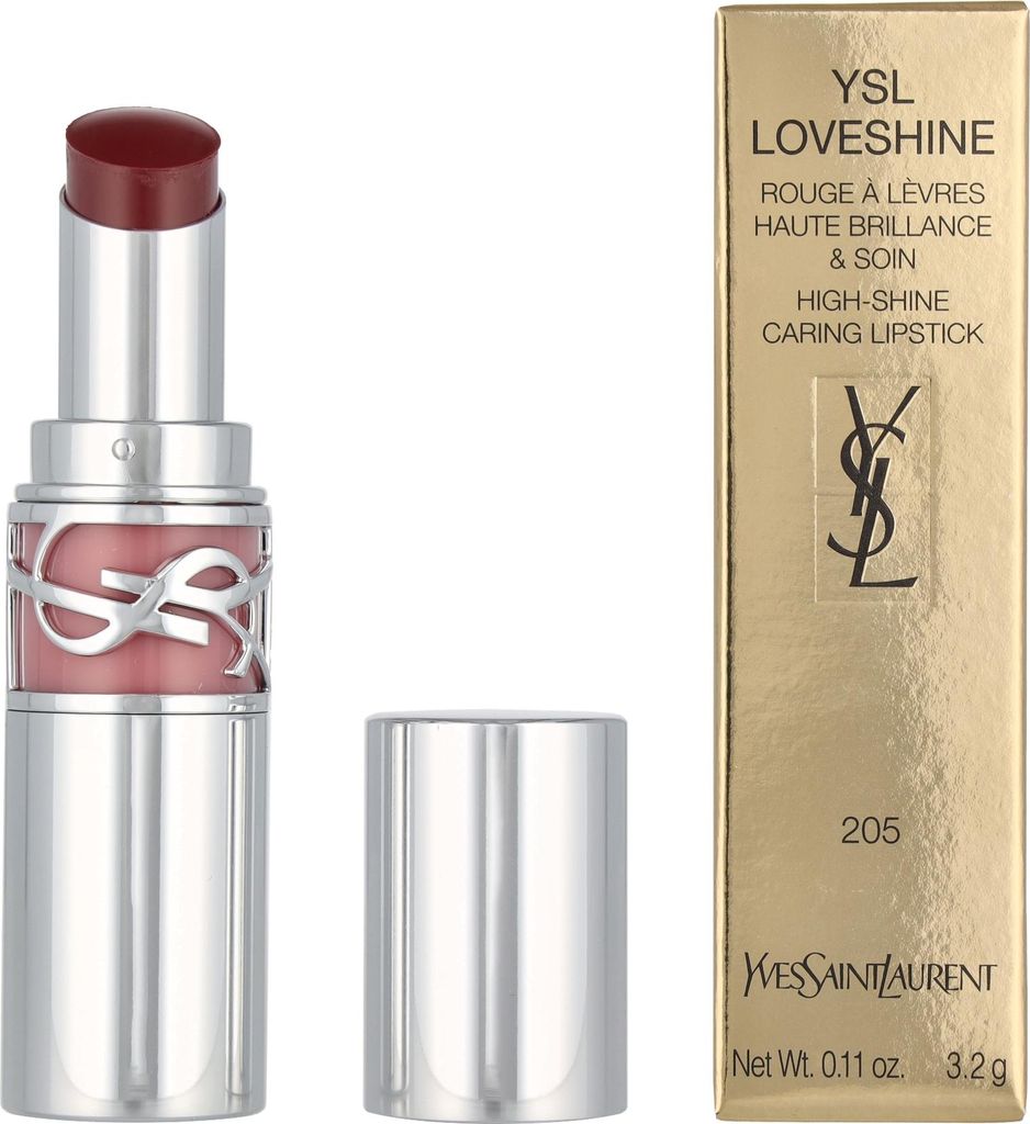 Yves Saint Laurent Ysl Loveshine Lipstick And Care - 205 Nude Self - Beige, 3 Grams
