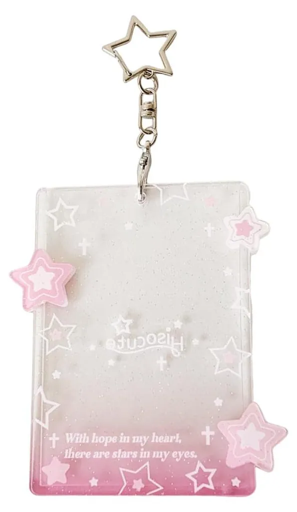 Porte-photo K-Pop étoile rose Y2K en plastique pour sac
