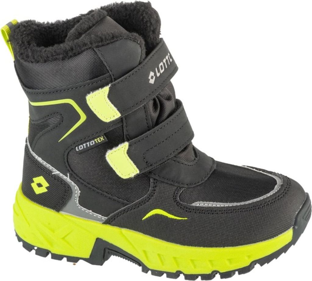 Lotto Lifes Kinder-Jungen-Outdoor-Allwetterstiefel ALSTYNE TEX K Schwarz-Gelb, Farbe:schwarz, EU Größe:27