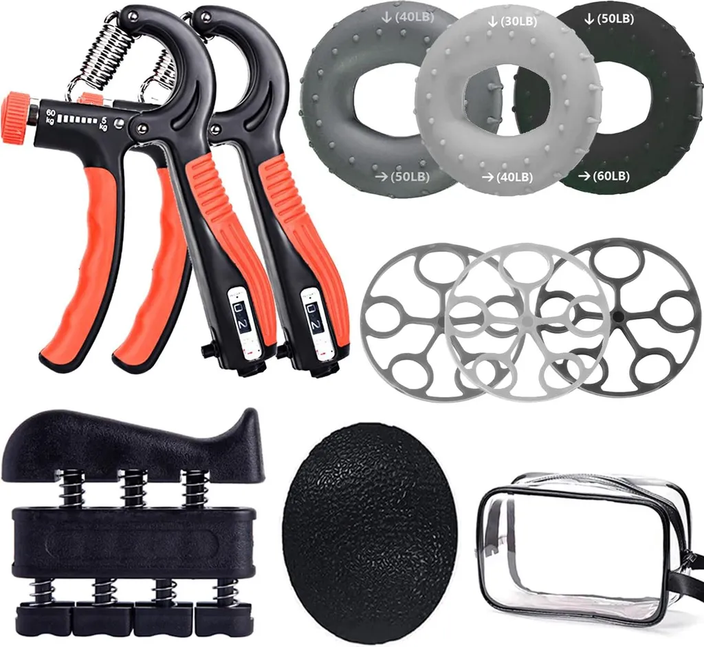 Entraîneur de Force de Préhension Ergonomique - Set Complet 10 Pièces