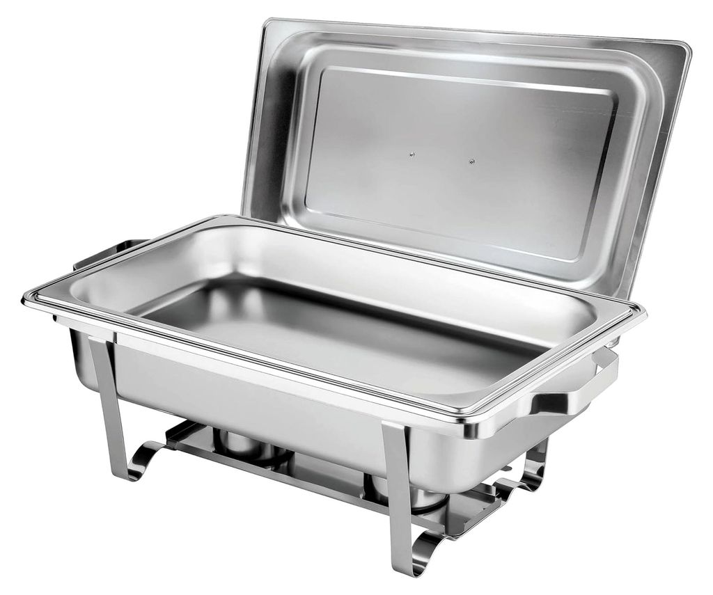 Speisewärmer Chafing-Dish 1X 1/1 GN 65 mm aus Edelstahl für Buffets und Catering